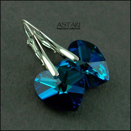 kryształ SWAROVSKI HEART - BERMUDA BLUE Astari