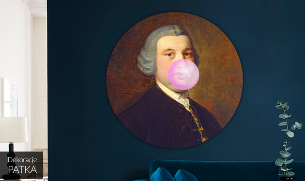 obrazy Giuliano with bubble gum - okrągły obraz