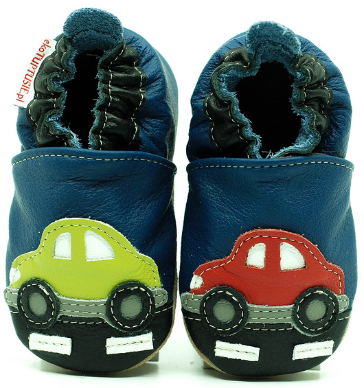 buty dziecięce Autka na drodze ekoTuptusie kapcie dziecięce