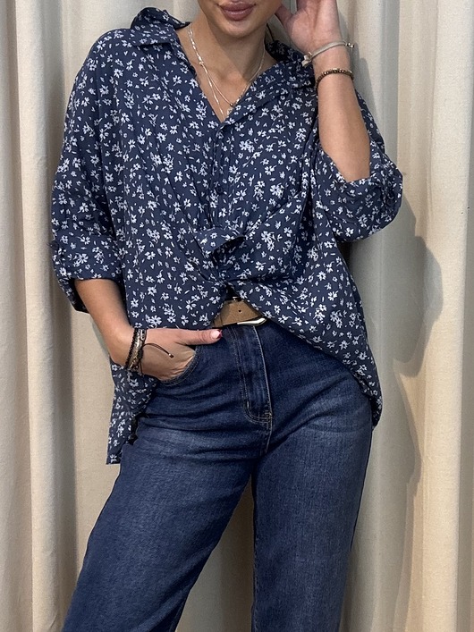 koszule damskie  Koszula w kwiaty Denim