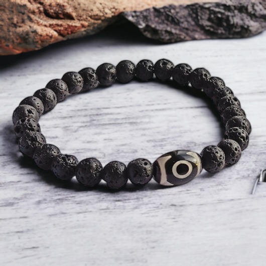 bransoletki z kamieni naturalnych Damska bransoletka : TALIZMAN : agat tybetański