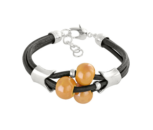 3 balls - black & mustard. M A N D A L A