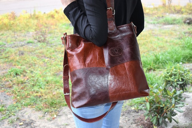 torby na ramię Schopper bag brązowa- Promocja!