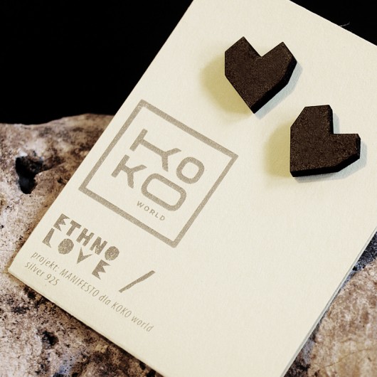 Kolczyki drewniane Ethno LOVE kokowor