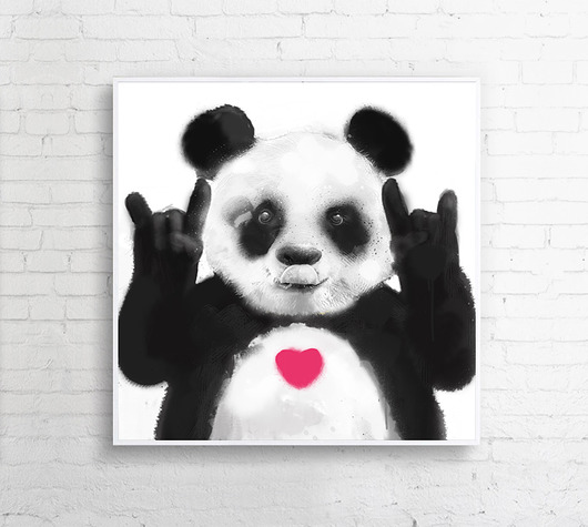 obrazy Obraz na płótnie " Heavy Panda"