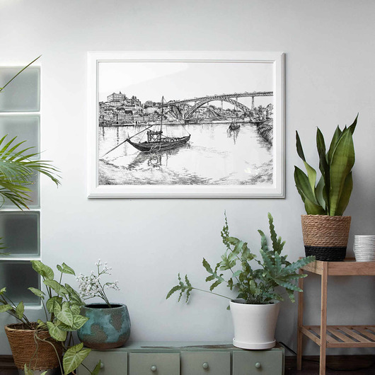 grafiki i ilustracje Panorama Porto