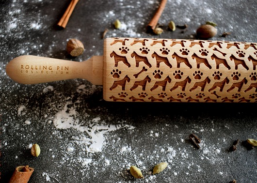 sznaucery- wałek grawerowany Rolling Pin Collection