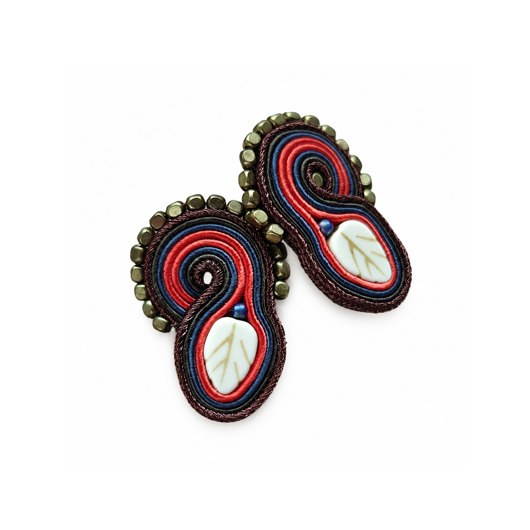 kolczyki soutache Jesienne kolczyki soutache
