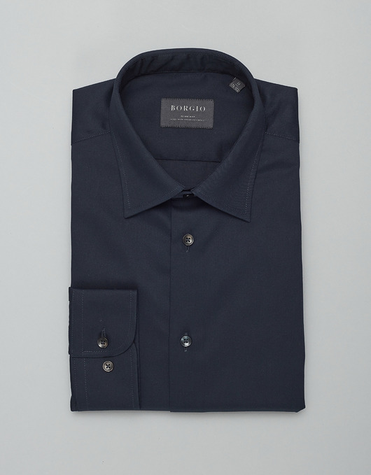 koszule męskie Koszula męska lavello 00422 granatowy slim fit