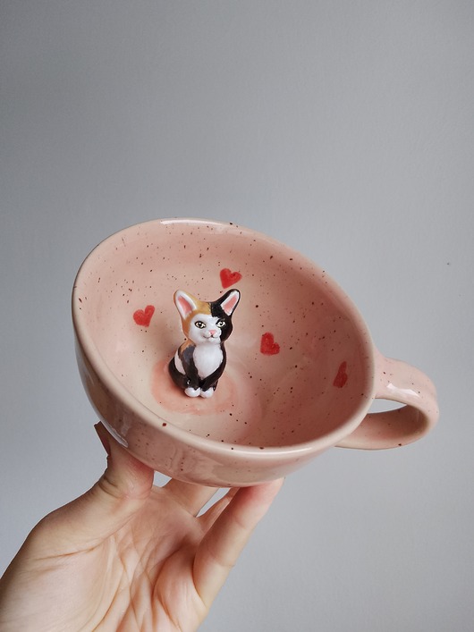 kubki Kubek z kotkiem, filiżanka