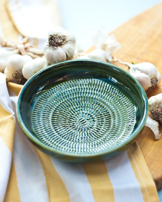kuchnia - różne Ceramiczna tarka do czosnku i warzyw - butelkowa zieleń