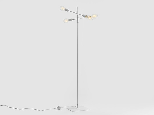 lampy podłogowe Minimalistyczna lampa podłogowa Twigo Floor 4, biała