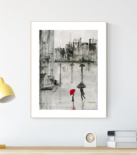 grafika 30x40 cm wykonana ręcznie Krystyna Siwek Art