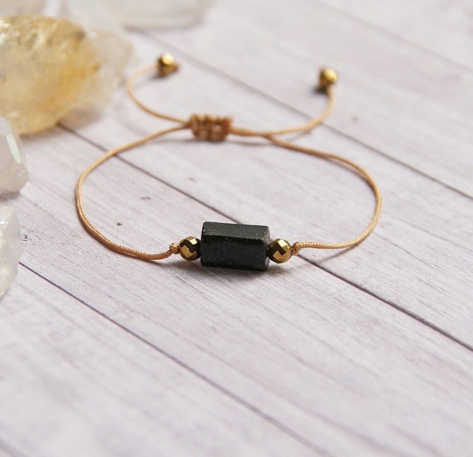bransoletki z kamieni naturalnych Ochronna bransoletka - czarny turmalin