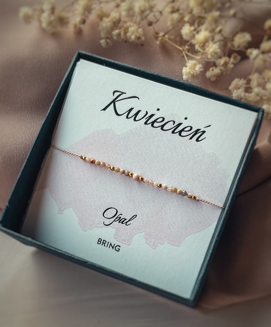 bransoletki z kamieni naturalnych Bransoletka Kamień Urodzeniowy Kwiecień pozł.