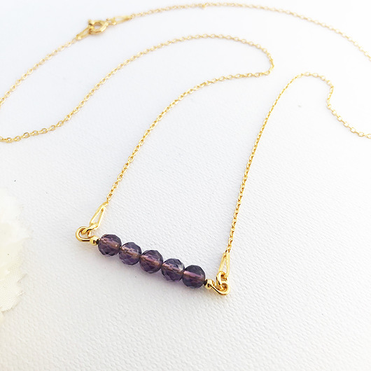 Naszyjnik z Ametystem Amethyst necklace Anemon Atelier