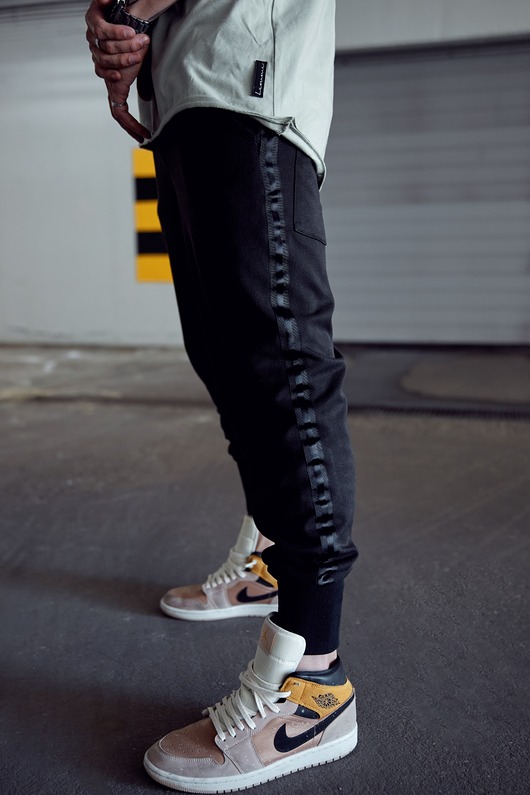 spodnie męskie Luźne spodnie z lampasami