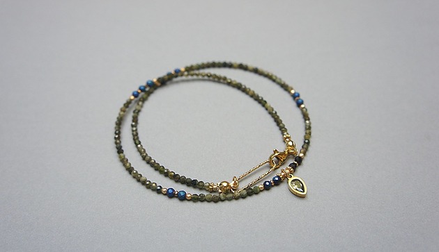 chokery Turmaliny zielone /choker/ 32 naszyjnik - Szlachetna kolekcja