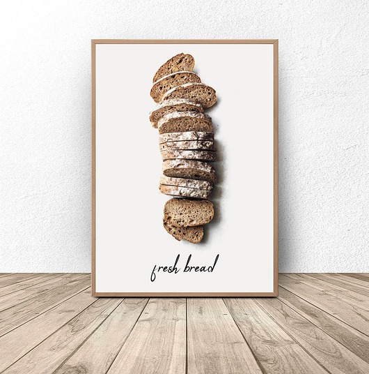 plakaty Plakat kuchenny "Świeży chleb" 40x50 (400mm x 500mm)