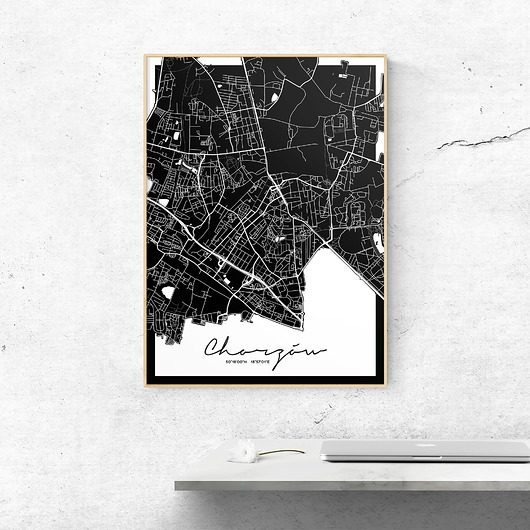 plakaty Plakat Chorzów mapa