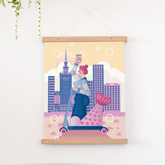 plakaty Plakat: Syrenka warszawska za dnia 30x40 cm