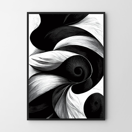 plakaty Plakat Abstrakcja Black and White