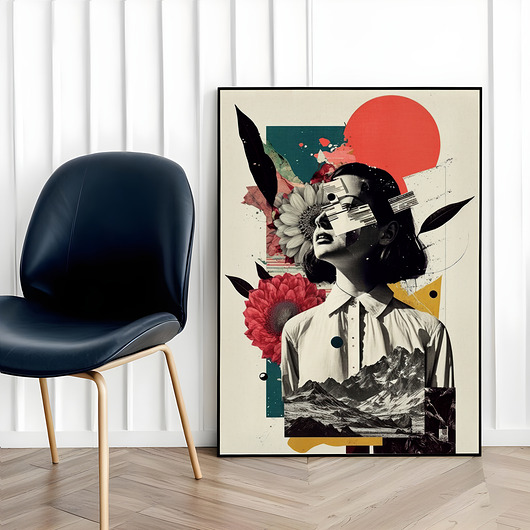 plakaty Plakat Kolaż dziewczyna
