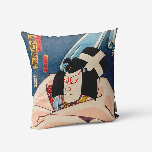 poduszki z grafiką Poduszka - Japoński aktor - Ukiyo-e