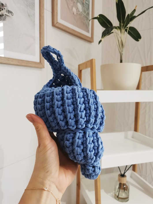 kosze do przechowywania Wiszący koszyk muszelka z bawełny - nadmorski klimat we wnętrzu