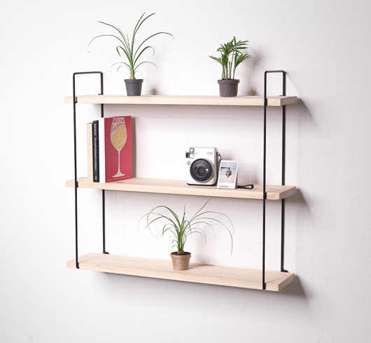 Industrialny regał loft - drewno i stal skandi design