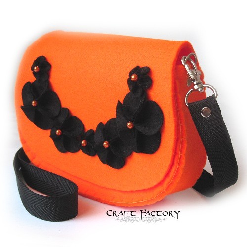 Popping Hot Orange - mała listonoszka Craft Factory
