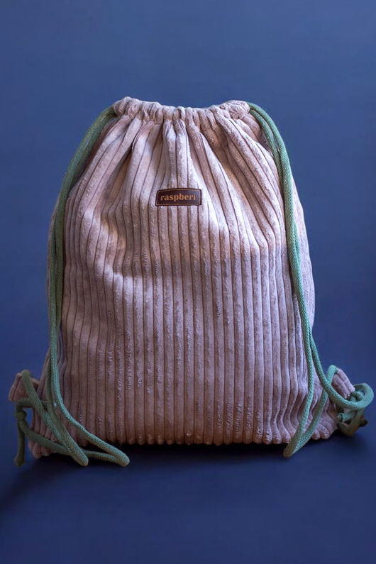 torby i nerki męskie Pudroworóżowy sztruksowy workoplecak basic