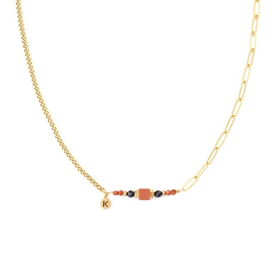 naszyjniki - inne Bestseller! Naszyjnik Dubaj 2.0 Pozłacana stal szlachetna