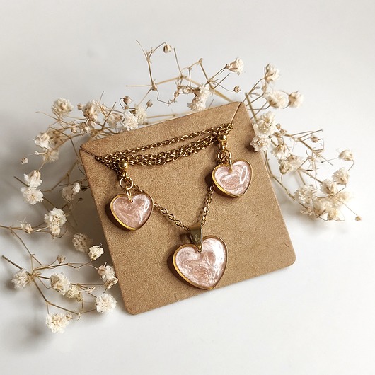 komplet biżuterii Komplet biżuterii z żywicy