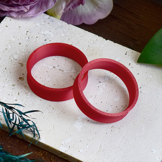 biżuteria różna Tunele do uszu 10-100mm / czerwone / plugi, tunele siodłowe