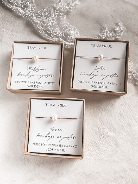 bransoletki z kamieni naturalnych Bransoletki Team Bride  petite prezent wieczór panieński