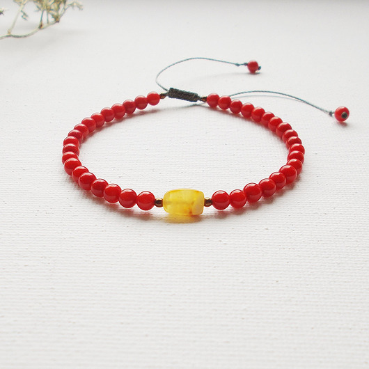 bransoletki na sznurku Bursztyn: świątynia słońca Bransoletka vol. 2