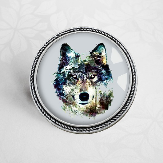 oryginalna broszka na prezent WILK WOLF GalaVena