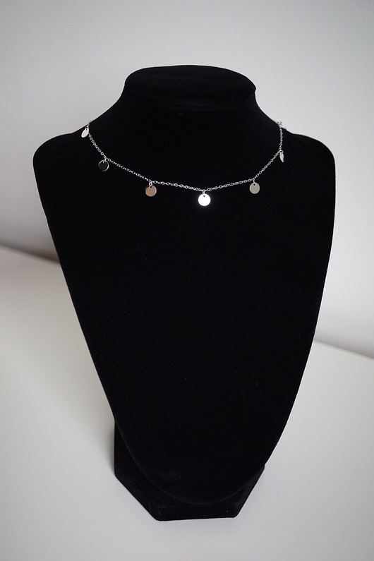 Delikatny choker z kółeczkami srebro 925 VENA Jewellery