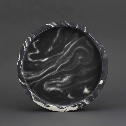 deski do krojenia i tace Taca okrągła betonowa BLACK 14 CM
