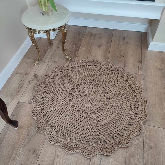 dywany Dywan szydełkowy ze sznurka 80cm