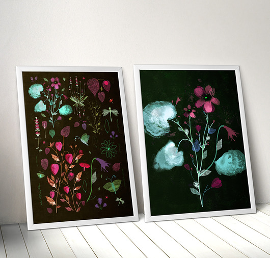 dwie grafiki 50x70 cm Anita Tomala