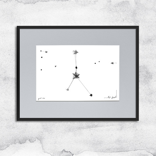 grafiki i ilustracje Oprawiona grafika zodiak Rak