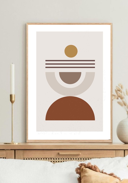 grafiki i ilustracje PLAKAT  boho dekoracyjny abstrakcyjny