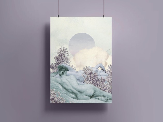 grafiki i ilustracje Plakat - kolaż - Naked Soul  - A4 lub 30x40 cm