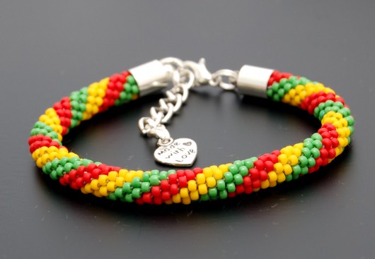 Bransoletka koralikowa rasta MadeByInati