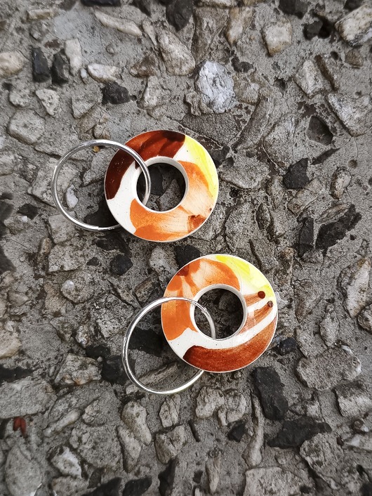 kolczyki ceramiczne Kolczyki ceramiczne Włocławek koła dwustronne
