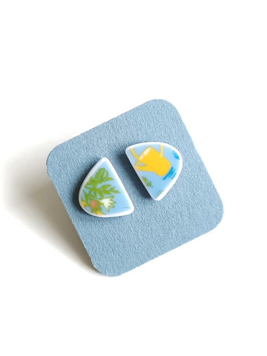kolczyki ceramiczne Kolczyki z konewką