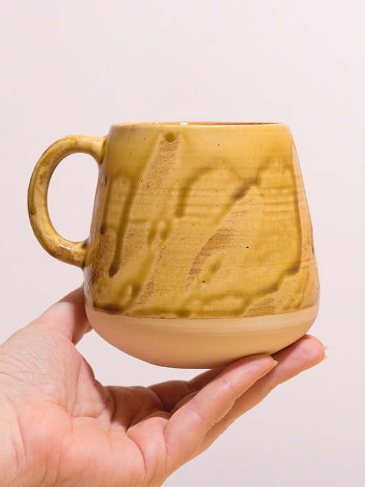 kubki Prosty Większy Kubek (400ml) - złoty liść