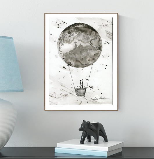 grafika A4 wykonana ręcznie Krystyna Siwek Art